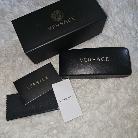 NWB Versace Havana Solid Cat Eye Sunglasses - Picture 3 of 11